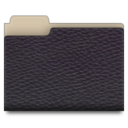 leather,folder,black icon