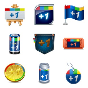 Google +1 icon sets preview