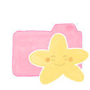 ak, happy, starry, folder, candy icon