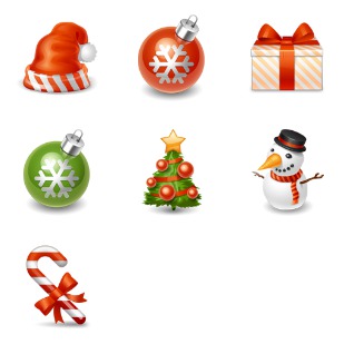 Winter Holiday icon sets preview
