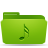 Folder, Green, Music icon