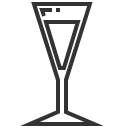 drink, beverage, glass, champagne icon