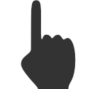 one, finger icon