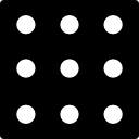 Nine dots in a square icon