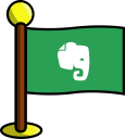 networking, flag, social, notes, evernote, note, media icon
