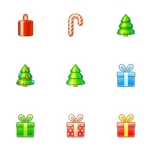 Christmas icon sets preview