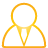 user, yellow, basic icon