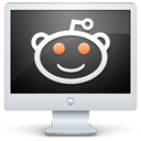 computer, monitor, reddit, display, social, screen icon
