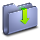 Downloads Blue Folder icon