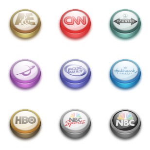 TV Buttons icon sets preview