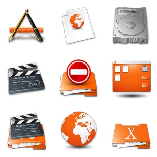 Xtra Orange icon sets preview