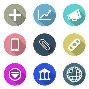 100 Flat icon sets preview
