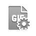 file, gif, format, gear icon