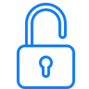 open, lock icon