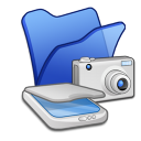 folder blue scanners cameras icon