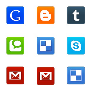 Social Media Icons icon sets preview
