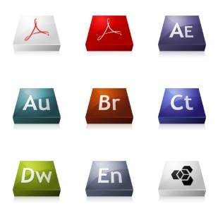Adobe CS3 3DCons icon sets preview