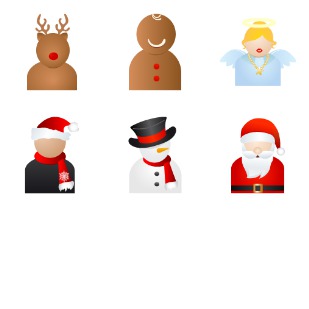 Xmas People icon sets preview