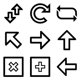 Arrows icon sets preview