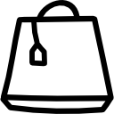 Shopping bag hand drawn outline variant icon