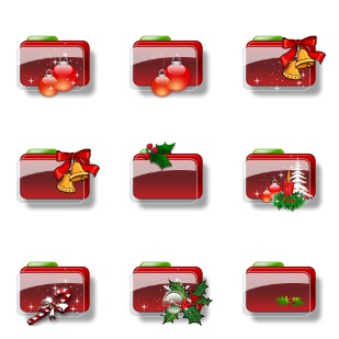 Christmas orama icon sets preview