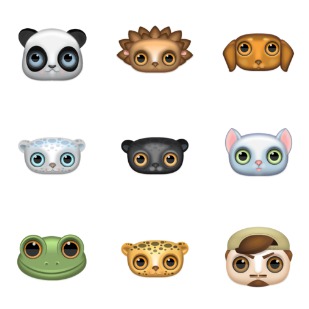 Zoom-eyed Creatures icon sets preview
