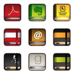Book icon sets preview