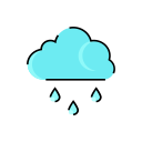 cloudy, meteorology, rainy, cloud, weather, rain, sign icon