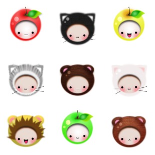 Kawaii Babies icon sets preview