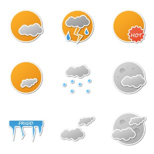 Sticker Weather icon sets preview