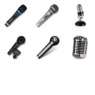 Microphones icon sets preview