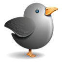 twitter bird grey icon