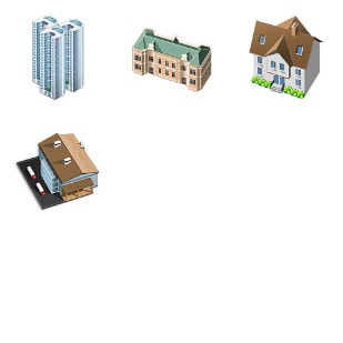 3D House icon sets preview