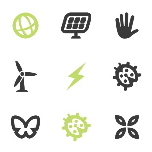 Simple Green icon sets preview