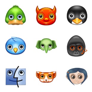 Zoom-eyed creatures 2 icon sets preview