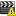 clapperboard, exclamation icon