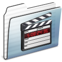 Folder, Graphite, Movie, Stripe icon