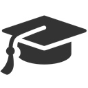 Cap, Graduation icon
