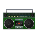 Boombox, Green icon