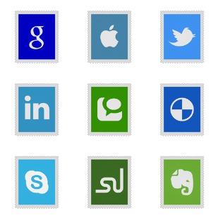 Social Stamps - Icon Set  icon sets preview