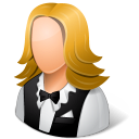 Occupations Waitress Female Light icon