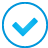 basic, check, blue, button icon