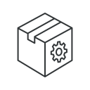 gear, service, package, tools, settings, preferences, box icon