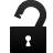 lock, open icon