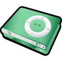 shuffle, pale, green, ipod icon