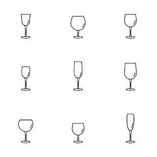 stemware icon sets preview