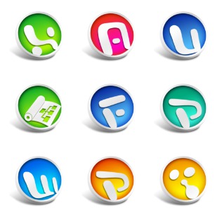 Office Round icon sets preview