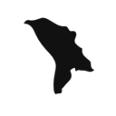 Moldova country map silhouette icon