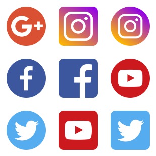 Social Media & Networks - Color Shapes icon sets preview