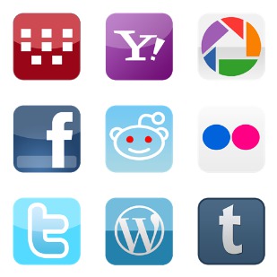Shiny Social icon sets preview